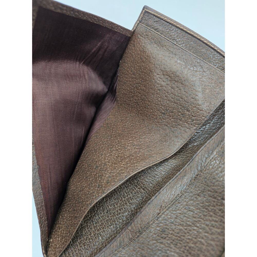 Gucci Vintage GG Canvas Web Stripe Long Wallet Brown Monogram Leather - Picture 12 of 16